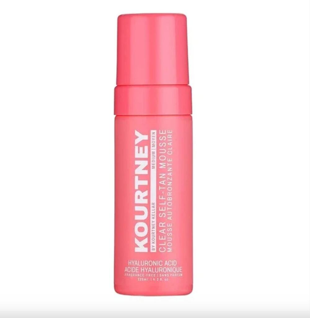 KOURTNEY Instant Self Tan Hyaluronic Acid Mousse Medium Clear DHA Fragrance Free
